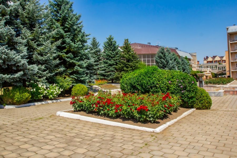 Территория в санатории Машук Aква Терм в городе Железноводске - фотография