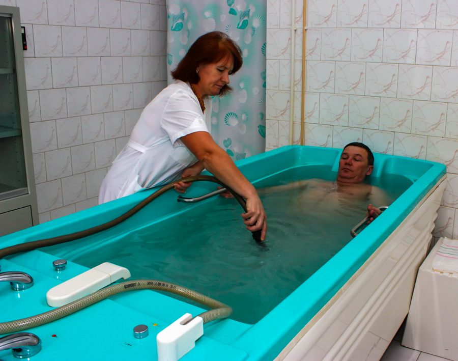 Подводный душ массаж в санатории Машук Aква Терм в городе Железноводске - фотография